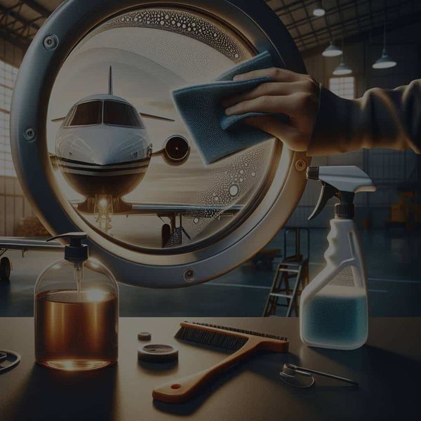 Quelles sont les meilleures techniques pour polir les hublots d'un avion privé?